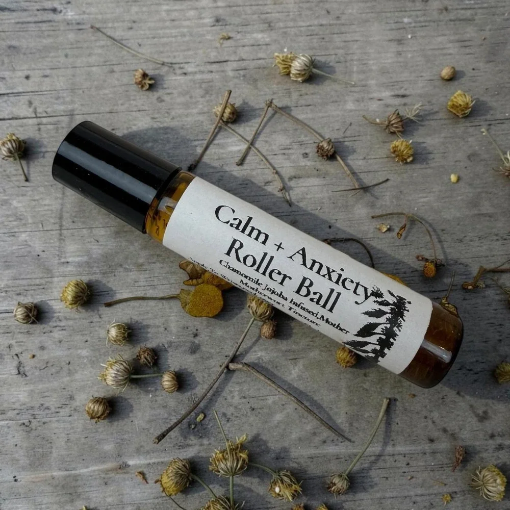 Chamomile + Motherwort Calm Roller | Herbal Aromatherapy Oil | Jojoba Botanical